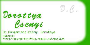 dorottya csenyi business card